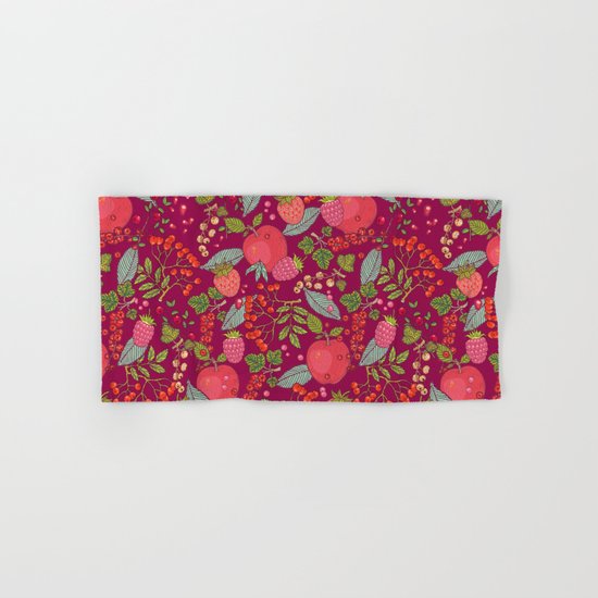 Red Hand & Bath Towel
