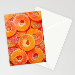 Sour Peach Slices and Rings Candy Photograph Stationery Card