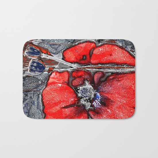 Poppies(crystal). Bath Mat