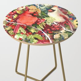 Cardinals in the Woods Side Table