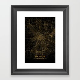 Dayton, United States - Gold Framed Art Print