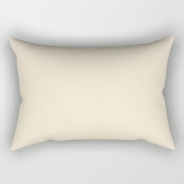 Creamy Off White Ivory Solid Color Pairs PPG Magnolia Blossom PPG1090-1 - All One Single Shade Hue Rectangular Pillow