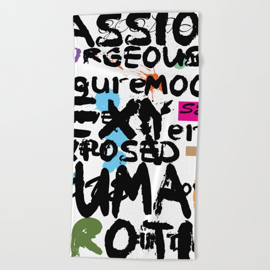 love words 2 Beach Towel