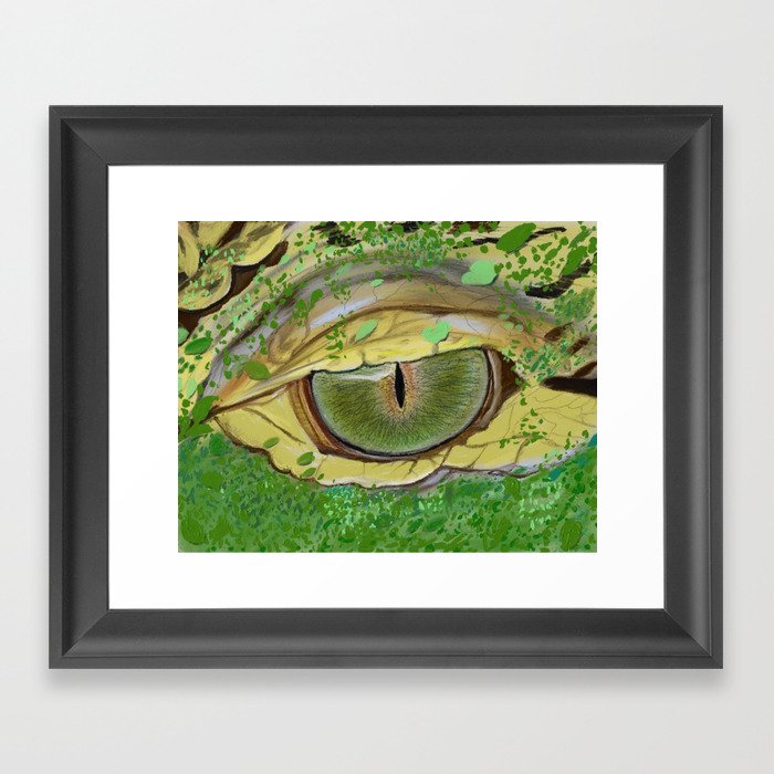 Gator eye Framed Art Print