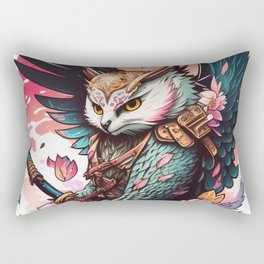 An Eagle's Talons Grip the Samurai Sword Rectangular Pillow