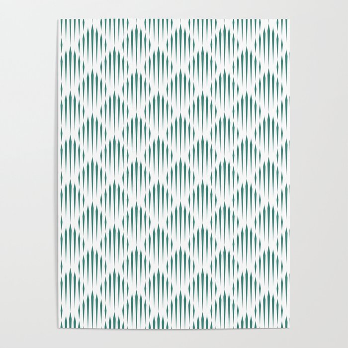 Green Blue Abstract Pattern Poster