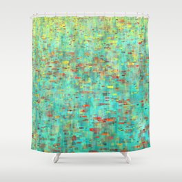 A Wildflower Pond (Dwitter d23225) Shower Curtain