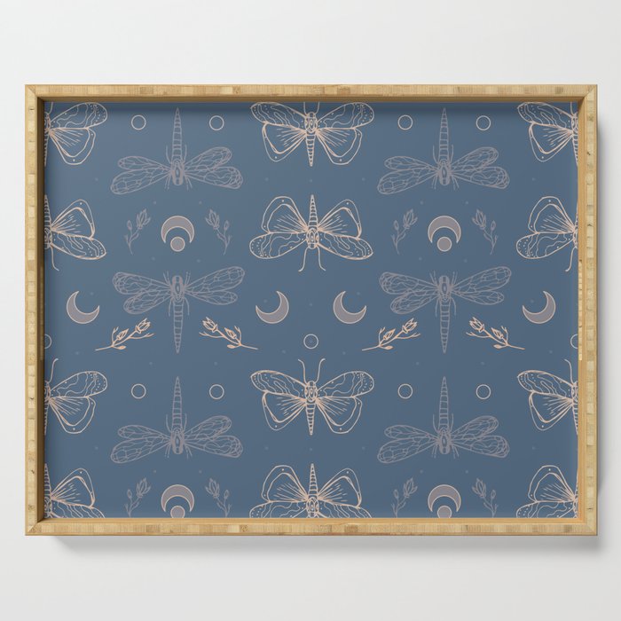 Moths and dragonflies - witch pattern Serving Tray