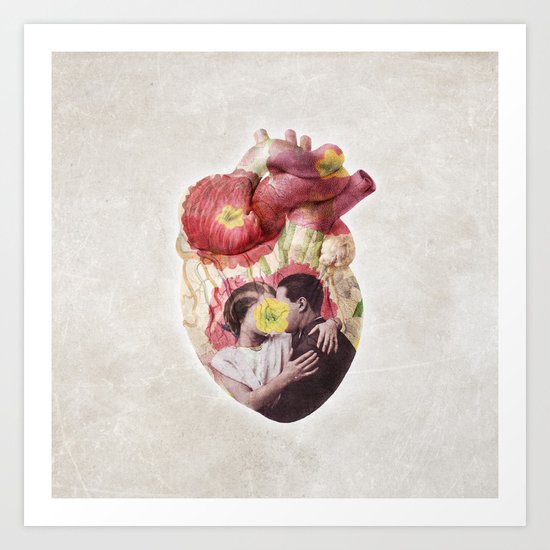 You Are in My Heart - floral version Art Print