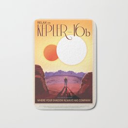 Visions of the Future: Kepler 16b Bath Mat | Typography, Scienceuniverse, Spacetravel, Exclusiveunique, Trendstylishhot, Bestseller, Mostrecent, Homedecor, Graphicdesign, Nicenewrare 