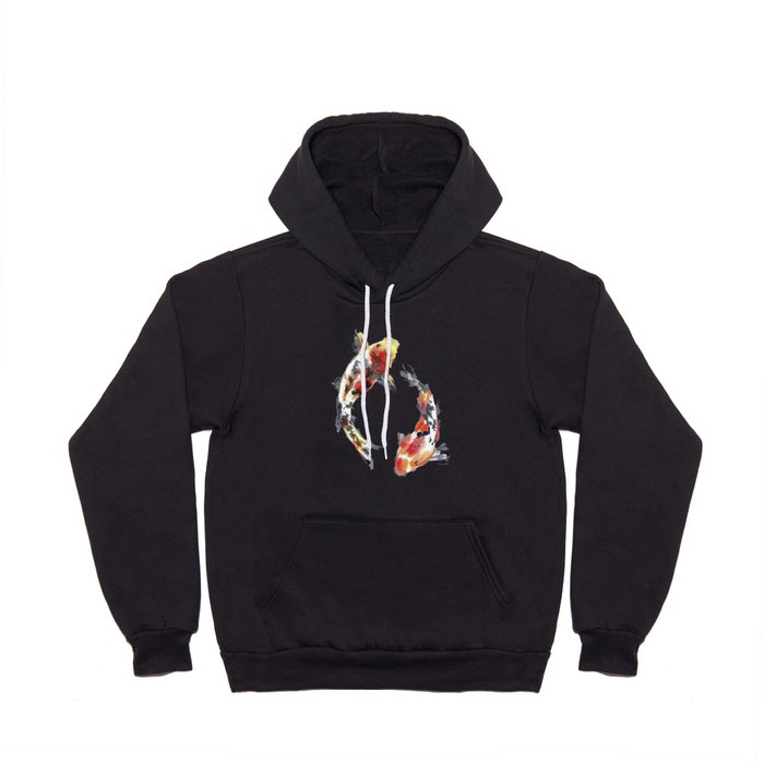Koi fishes. Japanese style. Watercolor design Hoody