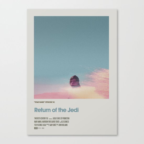 Retro Cinema Poster: Return of the Jedi Canvas Print