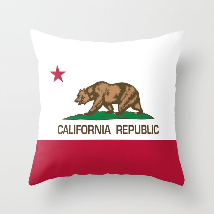California Republic Flag Throw Pillow