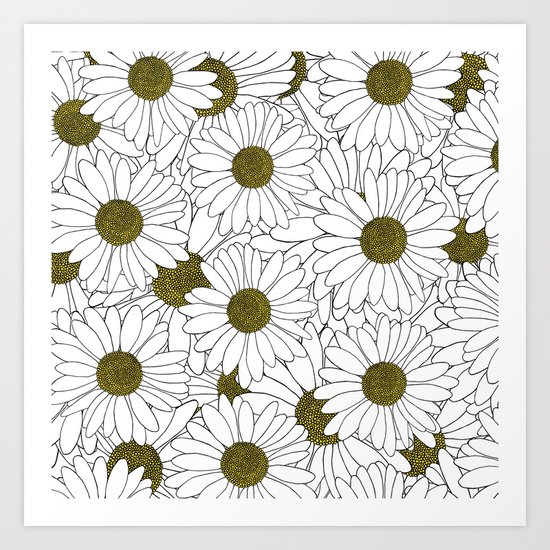 Daisy Yellow Art Print