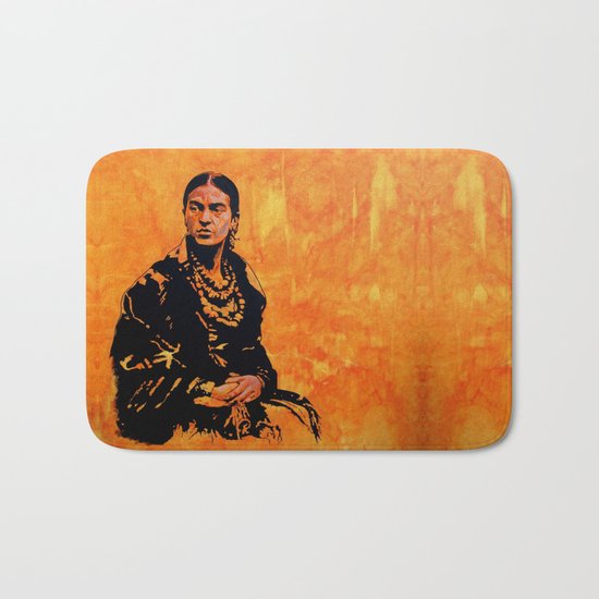 FRIDA KAHLO - the mistress of ARTs - original painting Bath Mat