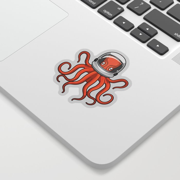 Octopus as Astronaut Sticker