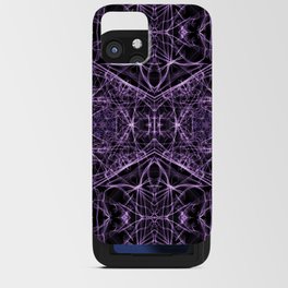 Liquid Light Series 33 ~ Purple Abstract Fractal Pattern iPhone Card Case