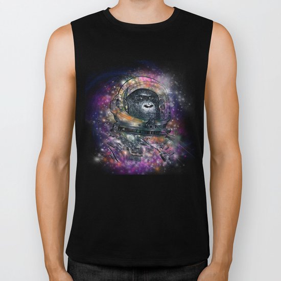 deep space monkey Biker Tank