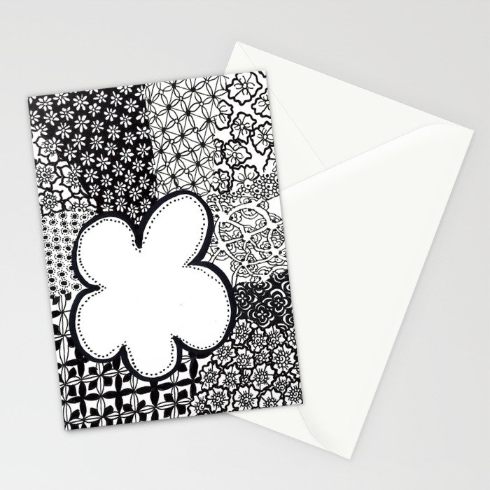 Black and White Zentangle Pen Design Greeting Card for Sale by  CosmicHeartSeed