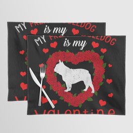 Dog Animal Hearts Day Bulldog My Valentines Day Placemat