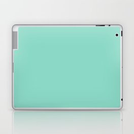 CALMING GREEN COLOR. Plain Turquoise Pastel Laptop Skin