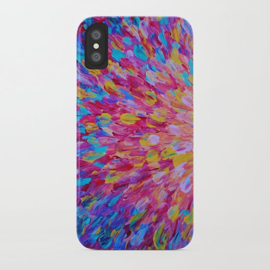 SPLASH, Revisited - Bold Beautiful Feminine Romance Ocean Beach Waves Magenta Plum Turquoise Crimson iPhone Case