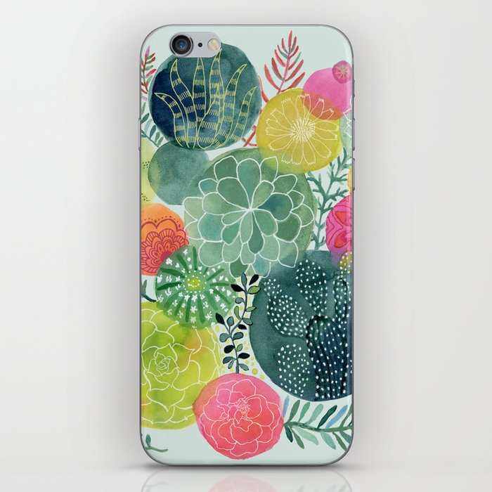 Succulent Circles iPhone Skin