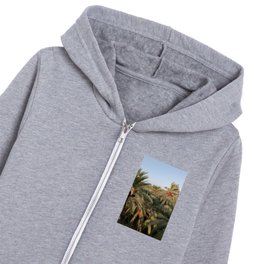 Palm trees valley with red fruit Kids Zip Hoodie