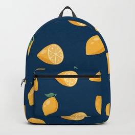lemon pattern Backpack