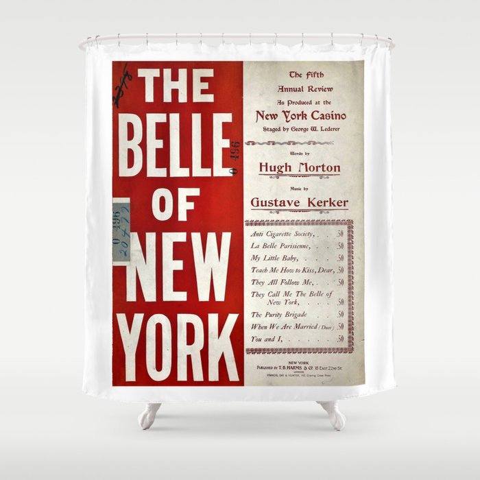 The Belle Of New York Casino Advertising Morton USA Shower Curtain