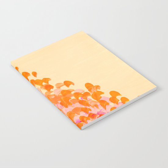 CREATION IN COLOR Autumn Infusion - Colorful Abstract Acrylic Painting Fall Splash Ombre Ocean Waves Notebook