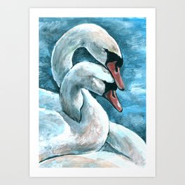 Swans Art Print