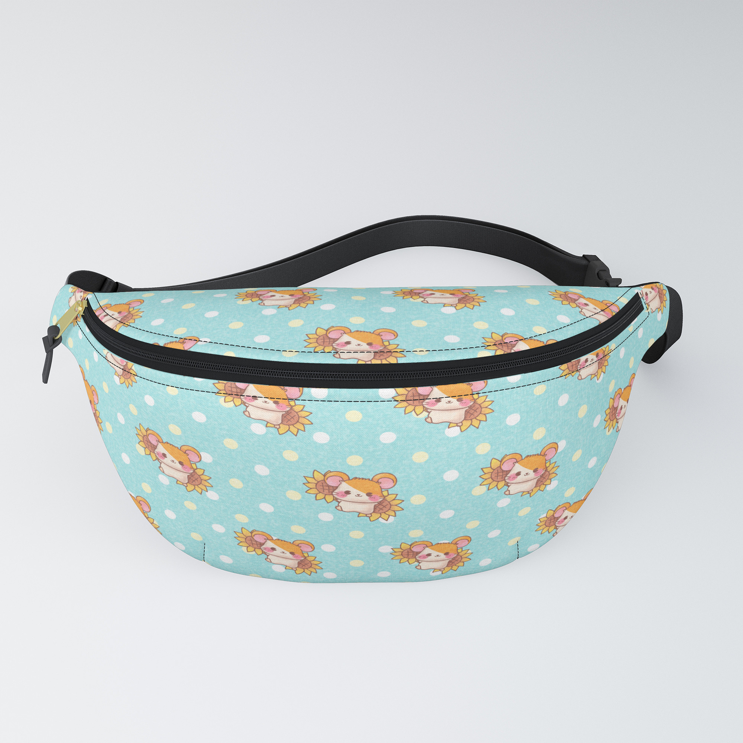 light blue fanny pack