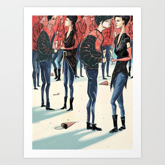 Hipster Party Art Print