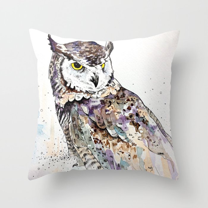 Vancouver Owl Throw Pillow