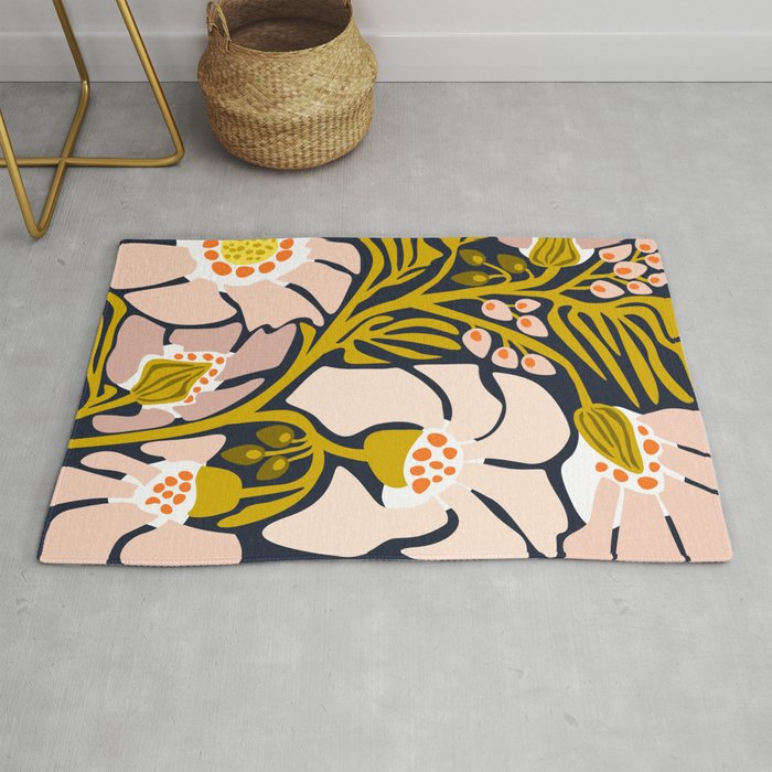 these flowers always fit - floral illustration Rug