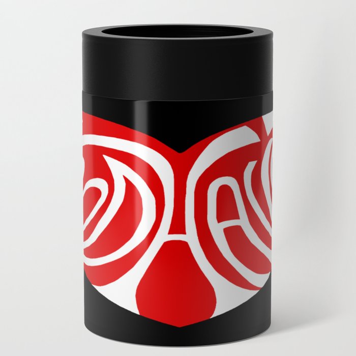 Red Woodhaven Heart Can Cooler