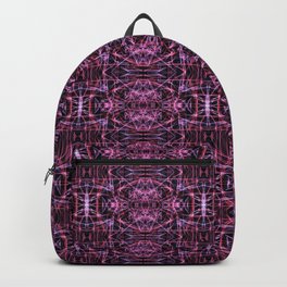 Liquid Light Series 99 ~ Red & Purple Abstract Fractal Pattern Backpack