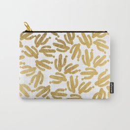 Elegant tropical gold floral cactus Carry-All Pouch