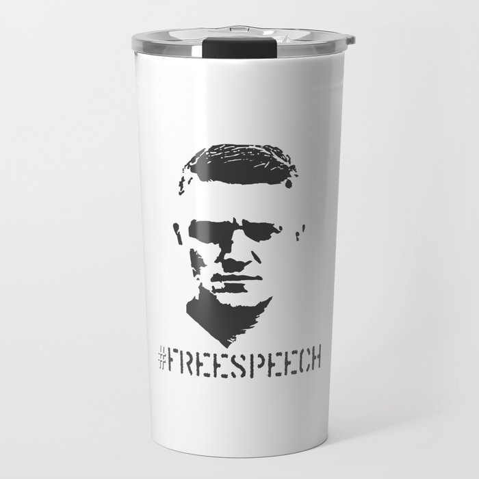 Hashtag Free Speech Free Tommy Britain Political Justice Travel Mug