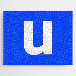 letter U (White & Blue) Jigsaw Puzzle