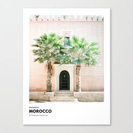 Marrakech Morocco coordinates poster | Pastel travel photography  Canvas Print