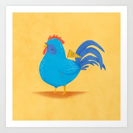 Blue Hen Art Print