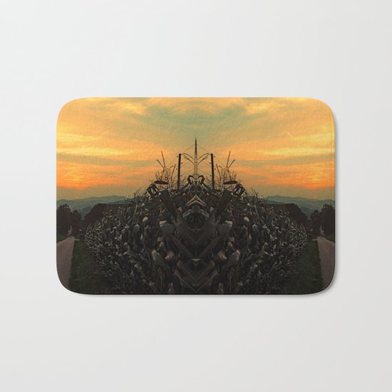 Cornfields with sundown | landscape photography Bath Mat