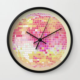 Disco Ball – Pink Ombré Wall Clock