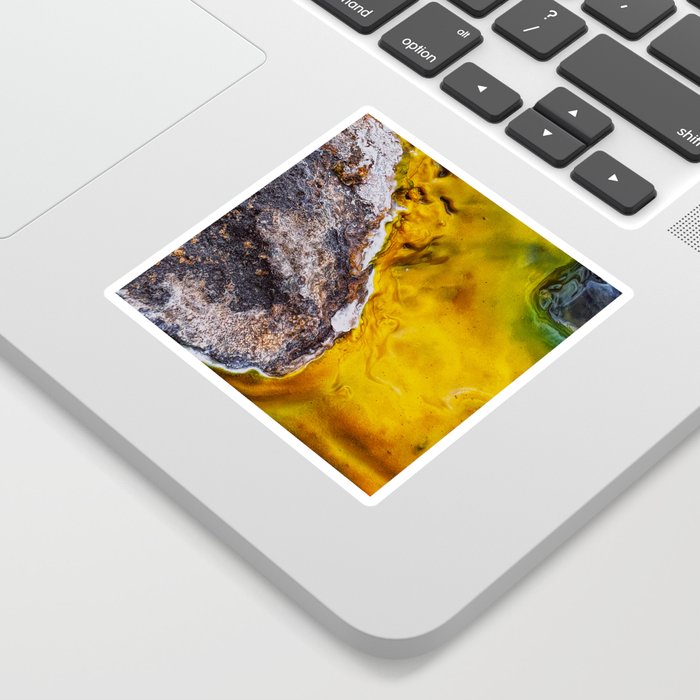 Abstract Colorful Geothermal Sulphur Deposits Sticker