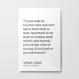 6  | Audre Lorde Quotes | 200607 | Metal Print