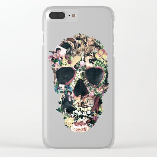 Vintage Skull Clear iPhone Case