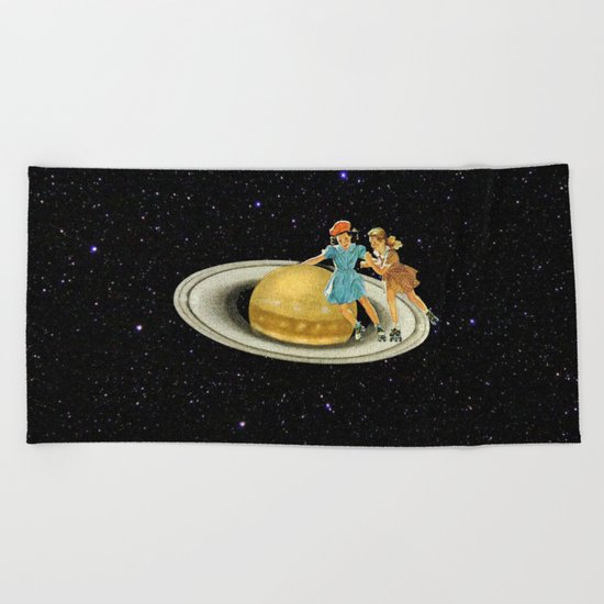 Stroll on Saturn Beach Towel