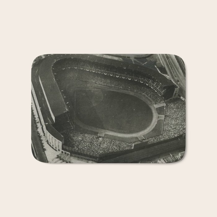 Vintage Old Yankee Stadium Bath Mat By Publicdomaindesign Society6 Vintage Old Yankee Stadium Bath Mat